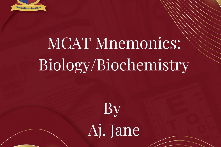 MCAT Mnemonics: Biology/Biochemistry